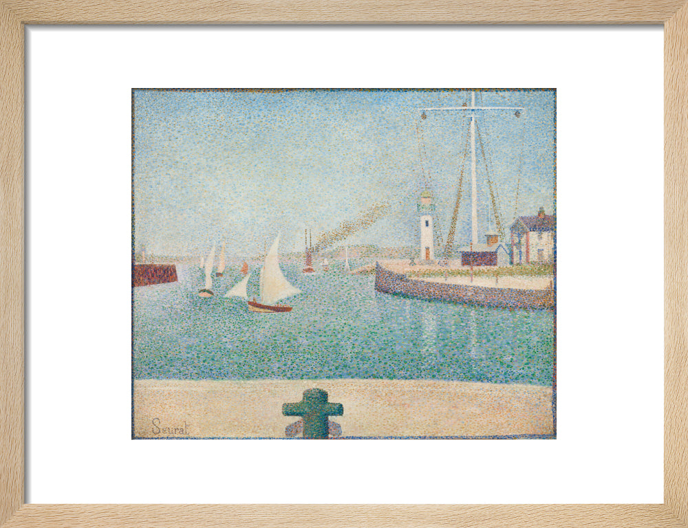 Entrance of the Port of Honfleur (art print, small, natural)