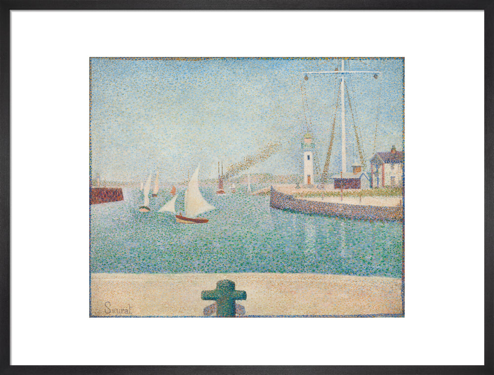 Entrance of the Port of Honfleur (art print, large, black)