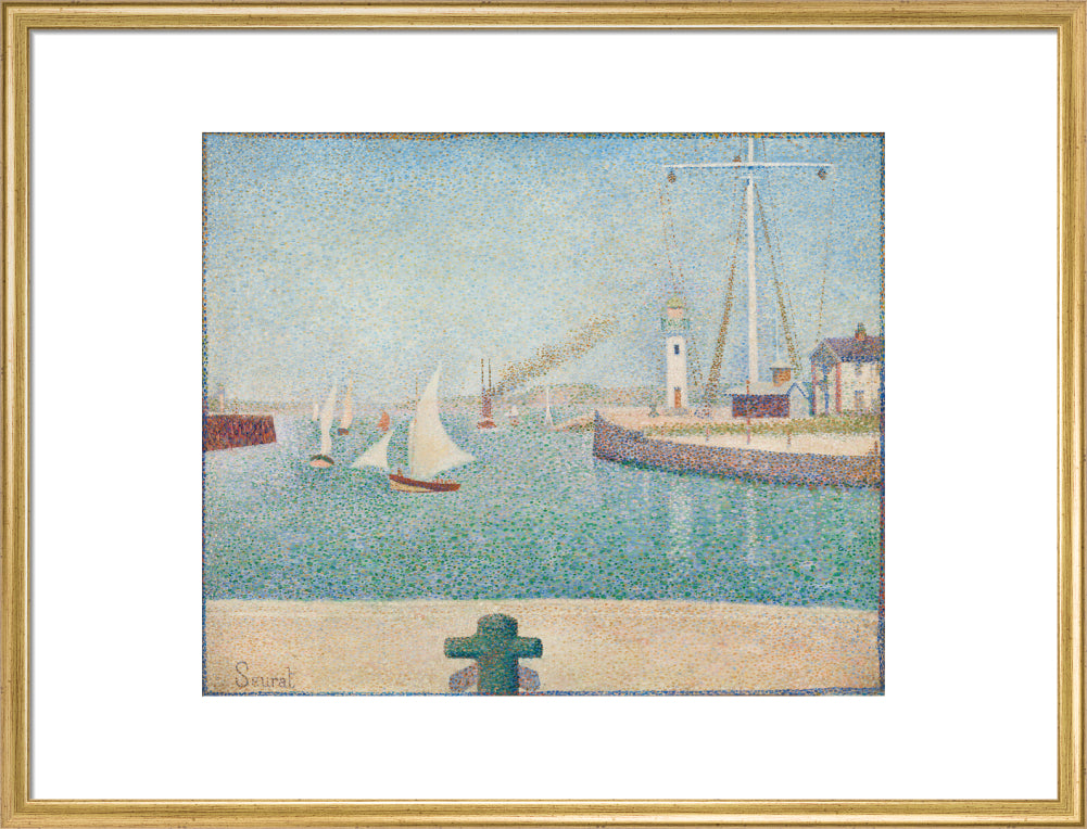Entrance of the Port of Honfleur (art print, large, gold)