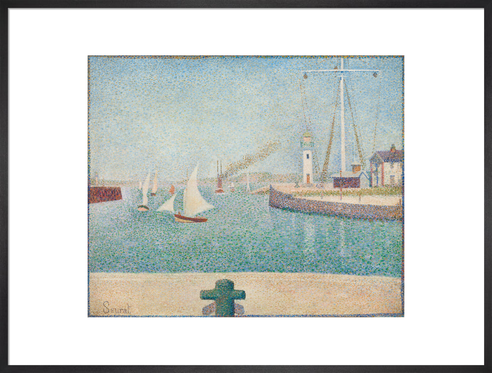 Entrance of the Port of Honfleur (art print, extra large, black)