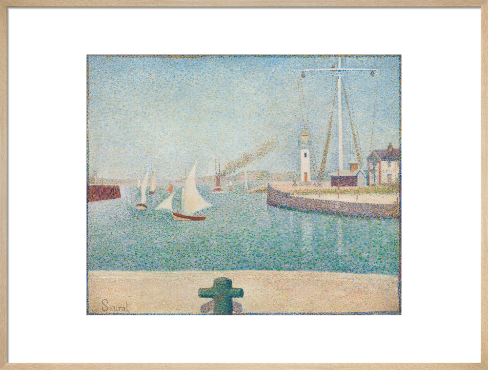 Entrance of the Port of Honfleur (art print, extra large, natural)