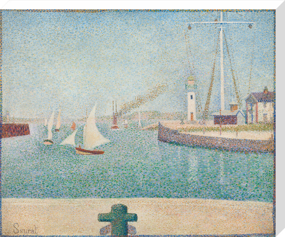 Entrance of the Port of Honfleur (stretched canvas, large, unframed)