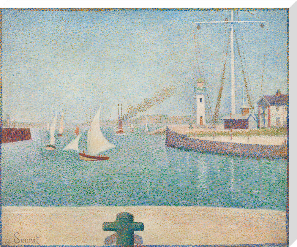 Entrance of the Port of Honfleur (stretched canvas, extra large, unframed)