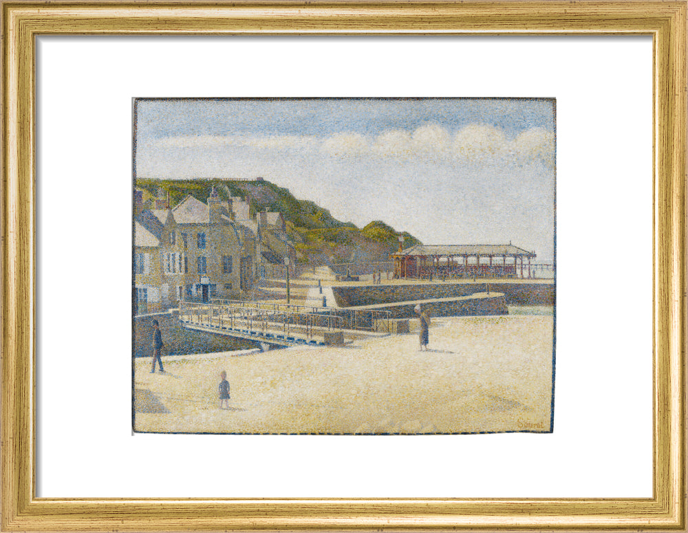 Port-en-Bessin - The Bridge and the Quays (art print, small, gold)