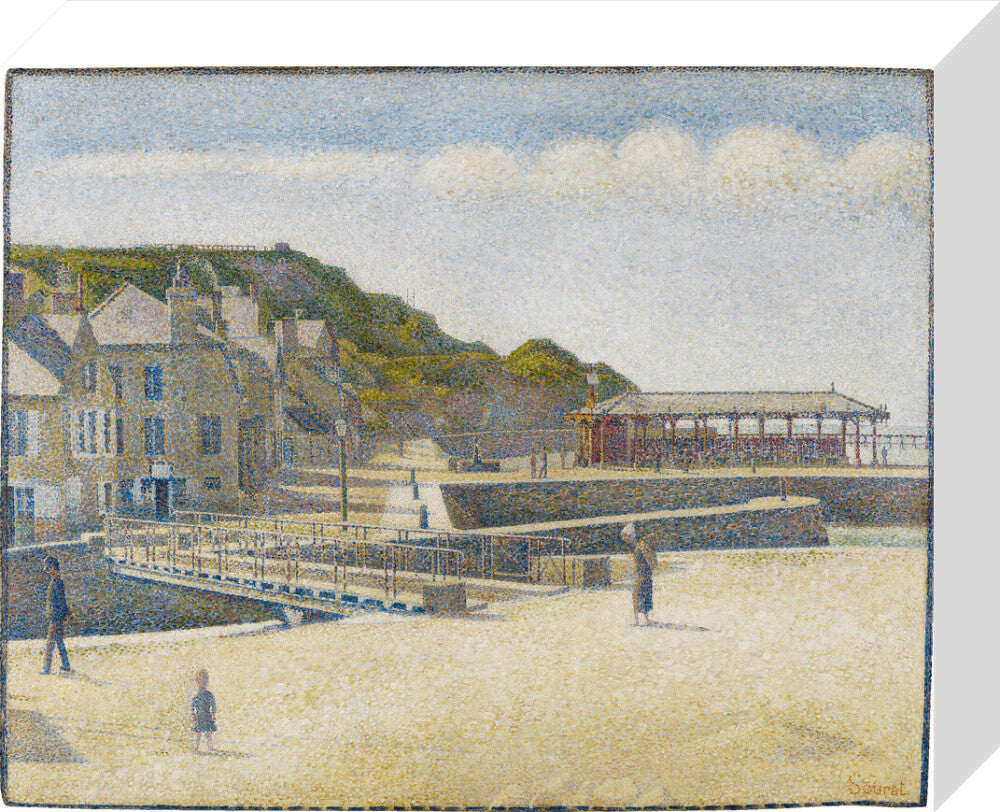 Port-en-Bessin - The Bridge and the Quays (stretched canvas, small, unframed)