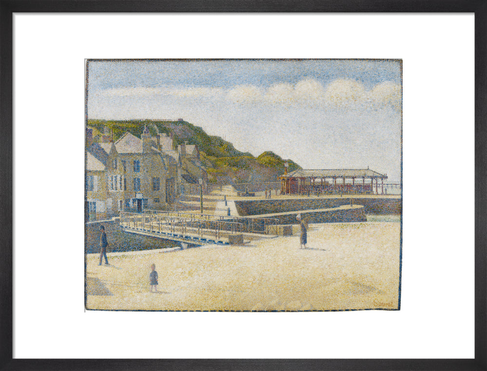 Port-en-Bessin - The Bridge and the Quays (art print, medium, black)