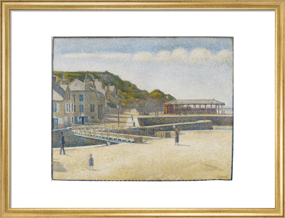 Port-en-Bessin - The Bridge and the Quays (art print, medium, gold)