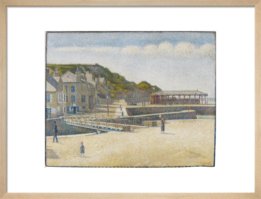 Port-en-Bessin - The Bridge and the Quays (art print, medium, natural)