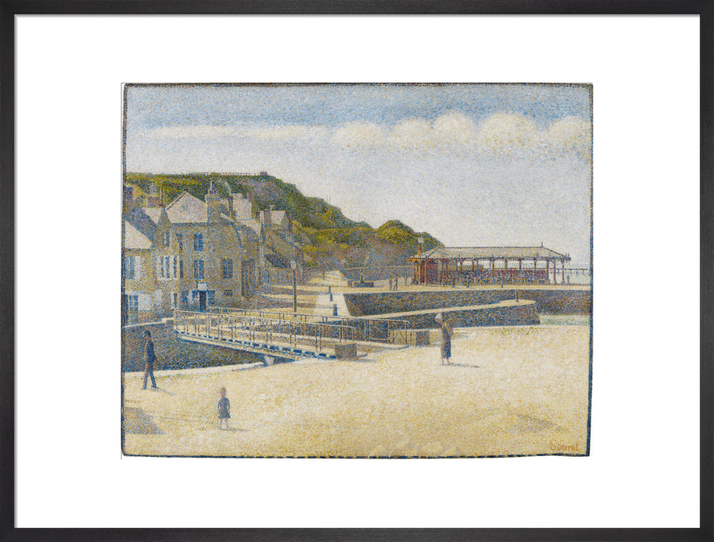 Port-en-Bessin - The Bridge and the Quays (art print, large, black)