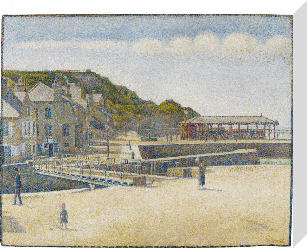 Port-en-Bessin - The Bridge and the Quays (stretched canvas, medium, unframed)