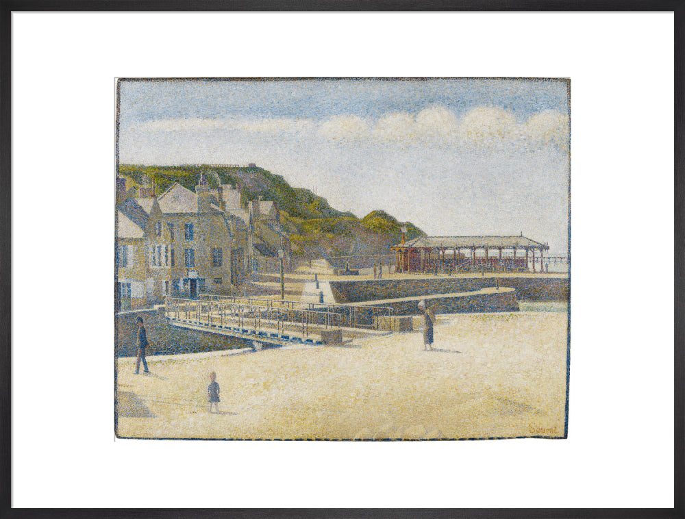 Port-en-Bessin - The Bridge and the Quays (art print, extra large, black)