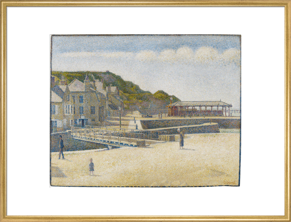 Port-en-Bessin - The Bridge and the Quays (art print, extra large, gold)