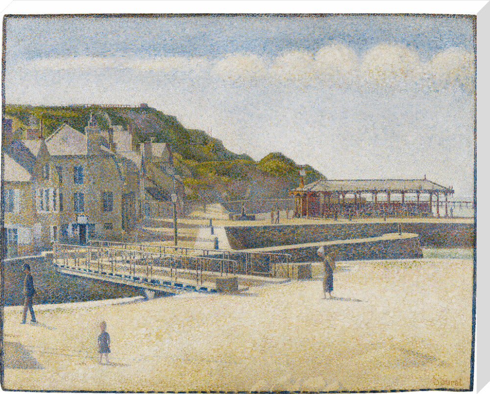 Port-en-Bessin - The Bridge and the Quays (stretched canvas, extra large, unframed)