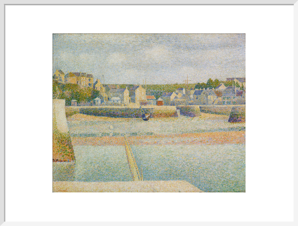 Port-en-Bessin - The Outer Harbour (Low Tide) (art print, extra large, white)