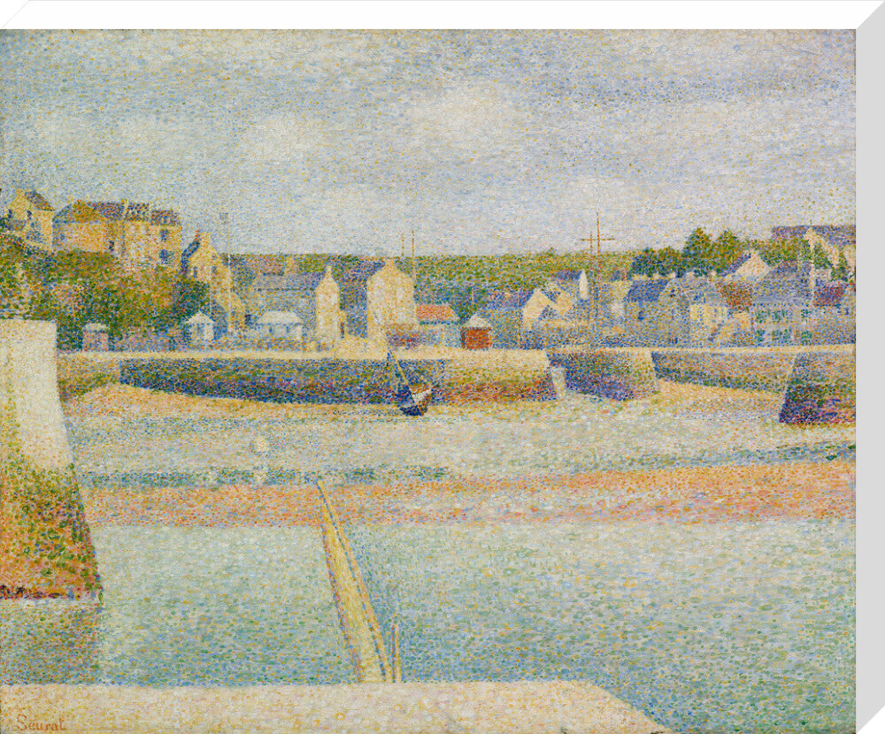 Port-en-Bessin - The Outer Harbour (Low Tide) (stretched canvas, large, unframed)