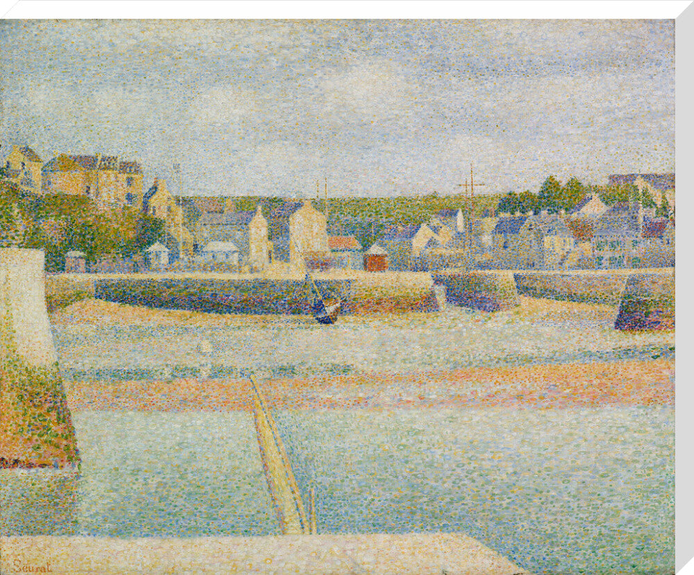 Port-en-Bessin - The Outer Harbour (Low Tide) (stretched canvas, extra large, unframed)