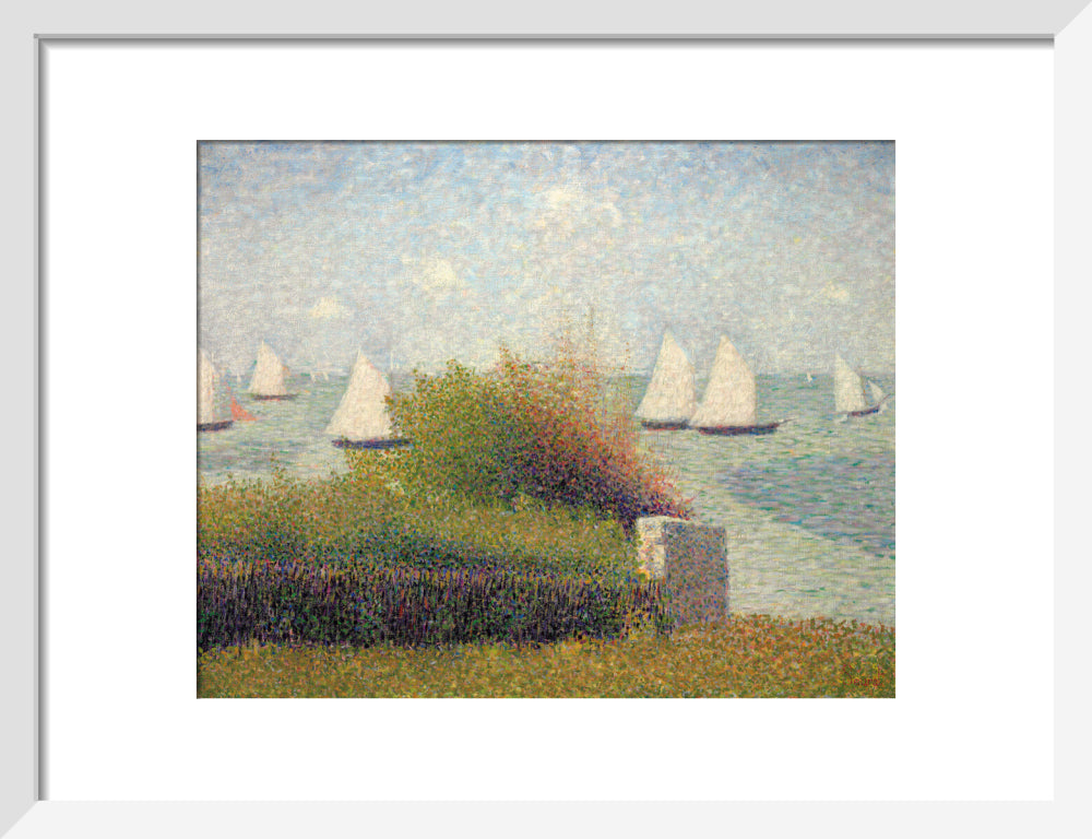 The Roadstead of Grandcamp (art print, small, white)