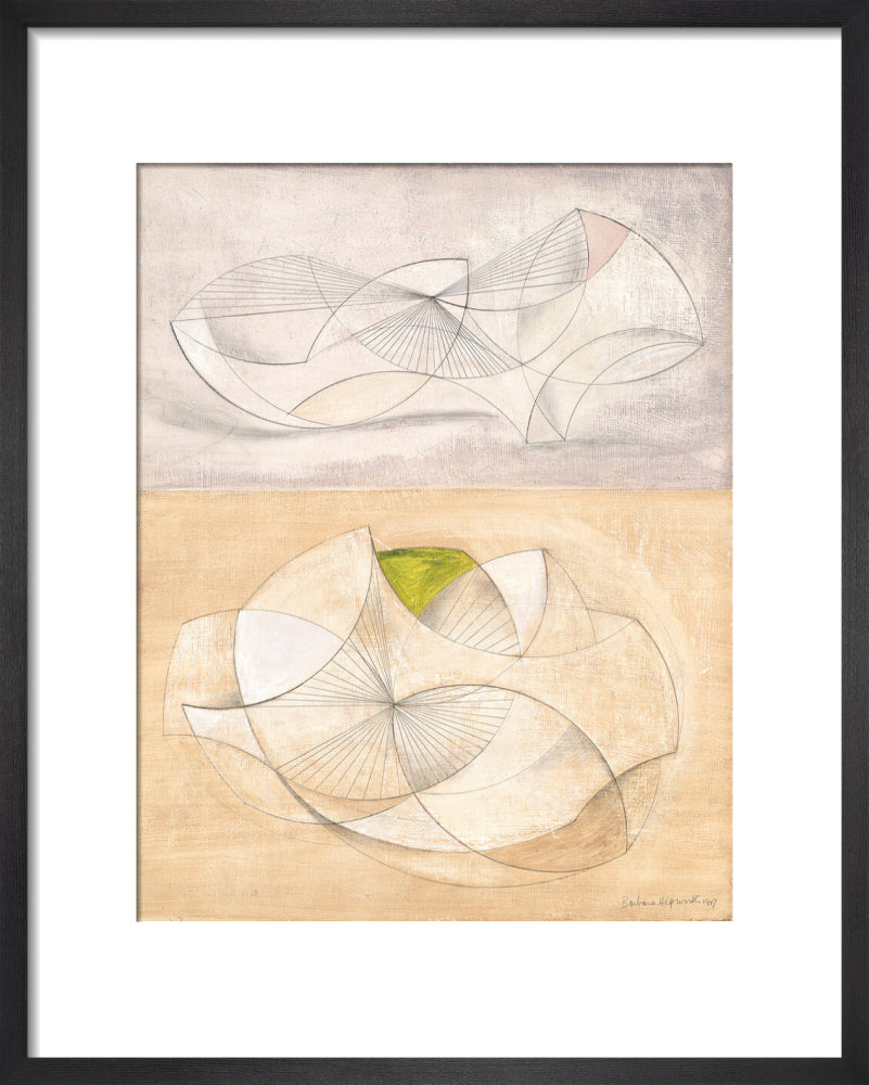 Curved forms (art print, small, black)