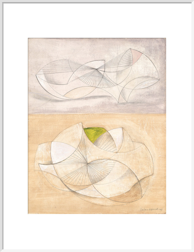 Curved forms (art print, extra large, white)