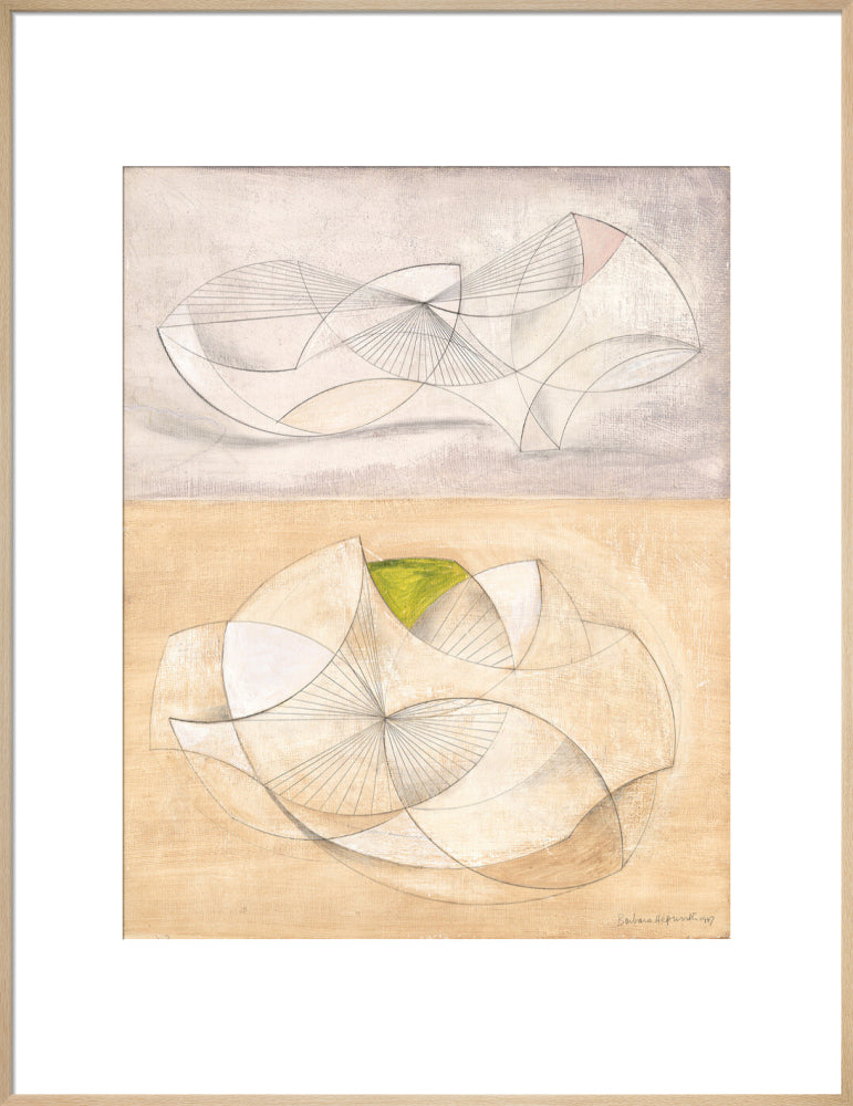 Curved forms (art print, extra large, natural)