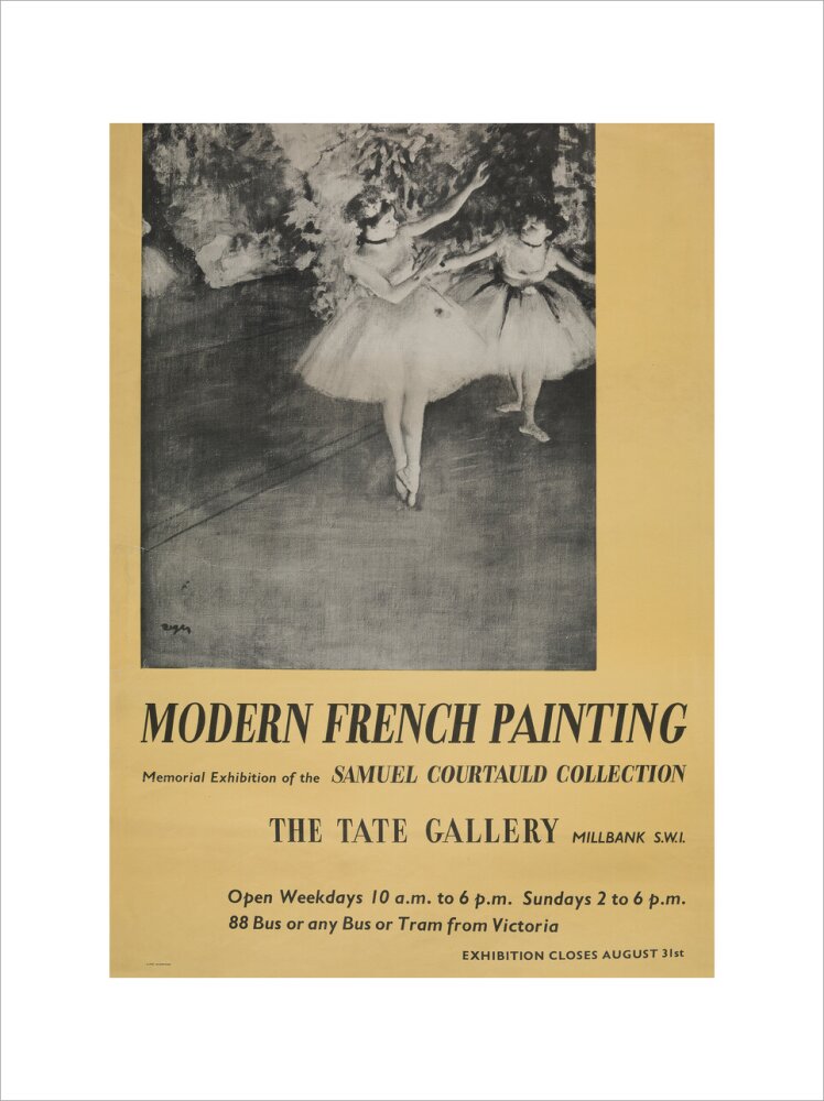 Poster for Modern French Painting: Samuel Courtauld Memorial Exhibition at the Tate Gallery, 1948 (art print, small, unframed)