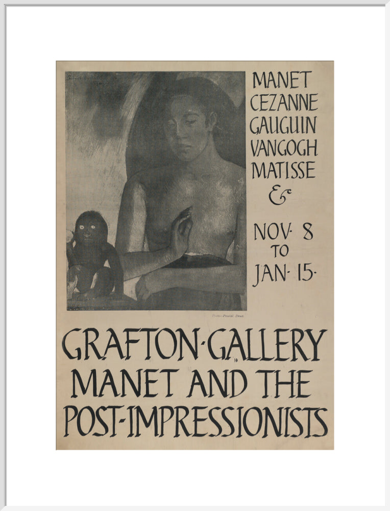 Poster for Manet and the Post-Impressionists Grafton Gallery, 1910 (art print, extra large, white)