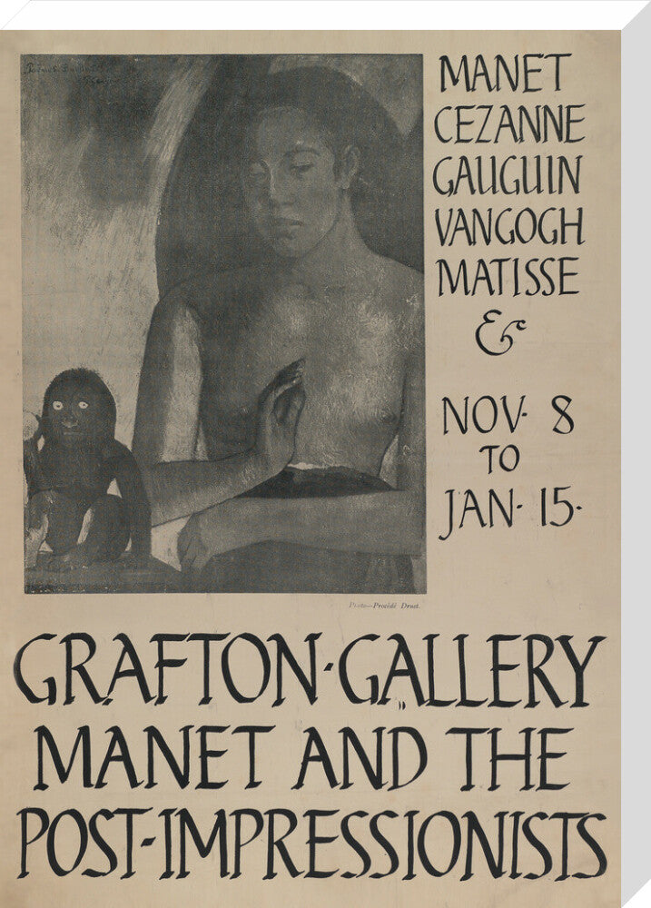 Poster for Manet and the Post-Impressionists Grafton Gallery, 1910 (stretched canvas, large, unframed)