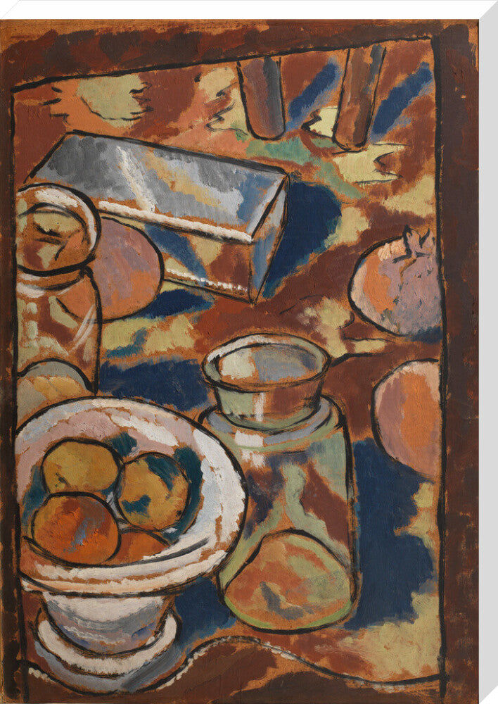 Still Life with Glass Jar and Silver Box (stretched canvas, extra large, unframed)