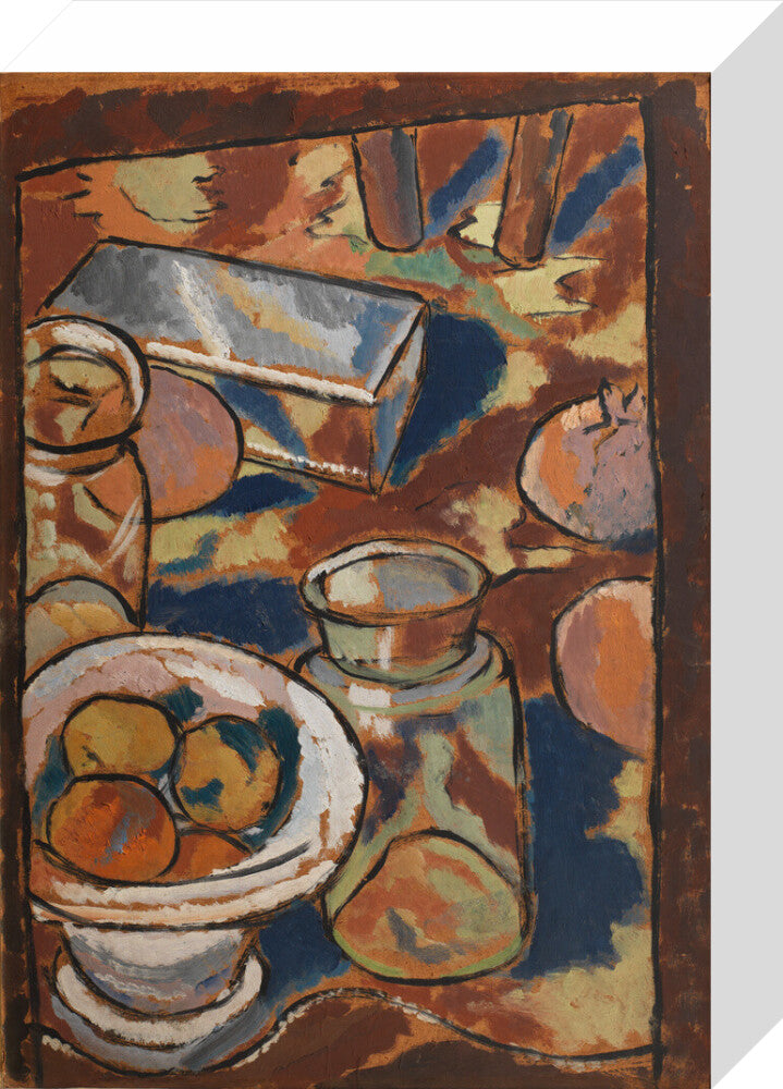 Still Life with Glass Jar and Silver Box (stretched canvas, small, unframed)
