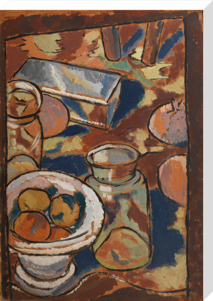 Still Life with Glass Jar and Silver Box (stretched canvas, large, unframed)