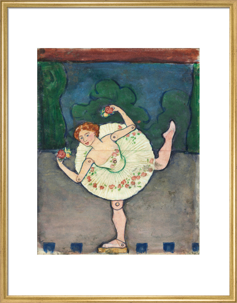 Toy design – Ballerina (art print, large, gold)