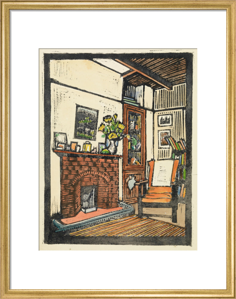 Miss Cashmore''s Office (art print, medium, gold)