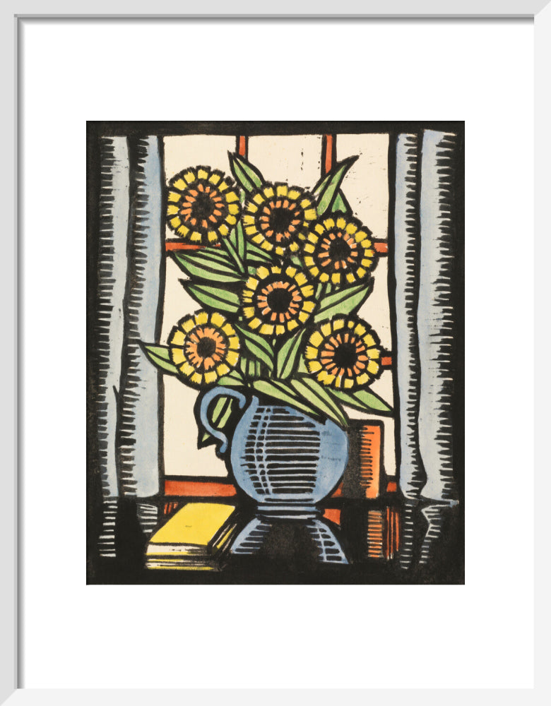 Marigolds (art print, small, white)