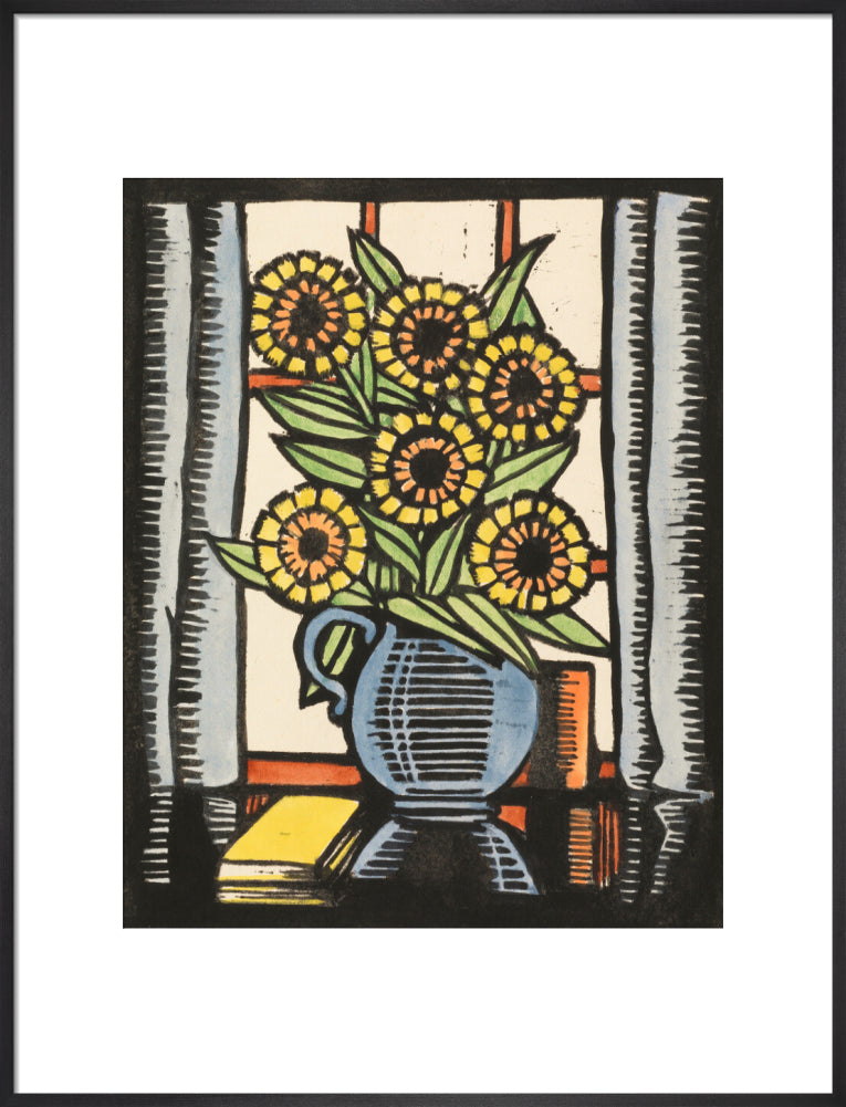Marigolds (art print, large, black)