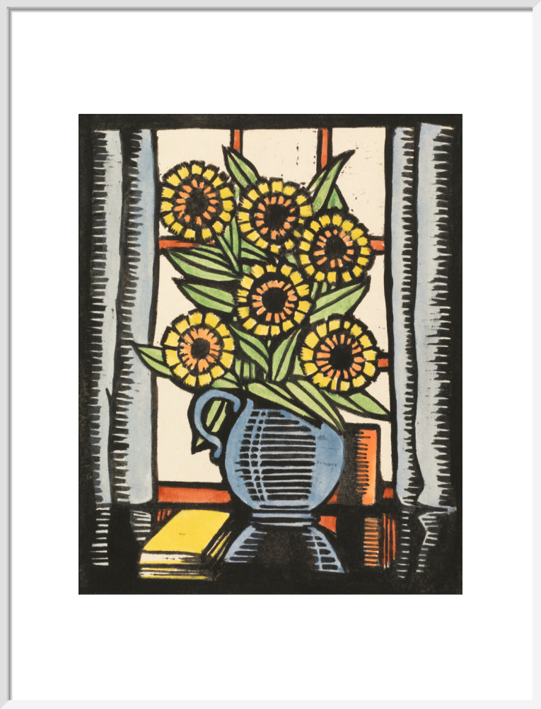 Marigolds (art print, large, white)