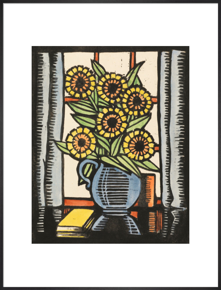 Marigolds (art print, extra large, black)