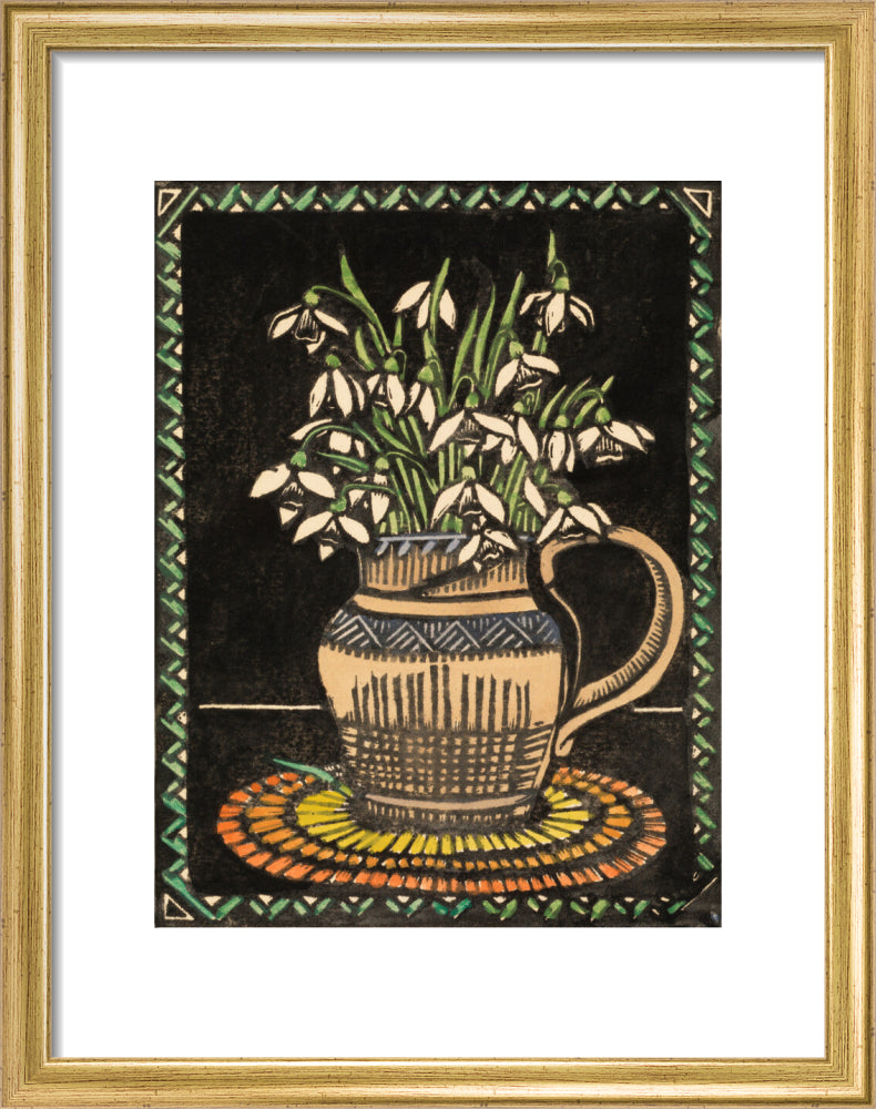 Snowdrops (art print, small, gold)