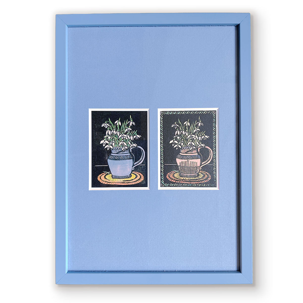 Pre-Framed Double Print Gill Snowdrops