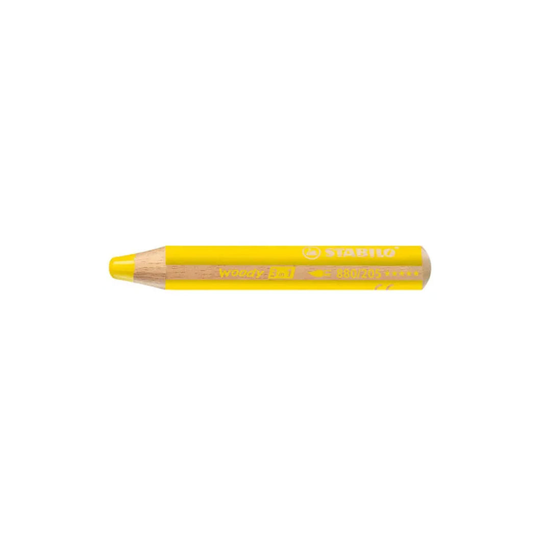 Pencil STABILO Woody 3 in 1 Yellow