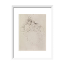 Load image into Gallery viewer, Berthe Morisot Drawing, with Her Daughter, Framed, Oak, Medium
