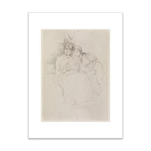 Load image into Gallery viewer, Berthe Morisot Drawing, with Her Daughter, Framed, Oak, Medium
