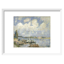 Load image into Gallery viewer, Alfred Sisley, Boats on the Seine, Framed, White, Small
