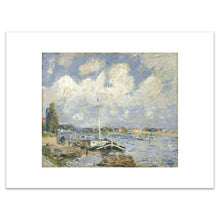Load image into Gallery viewer, Alfred Sisley, Boats on the Seine, Framed, White, Small
