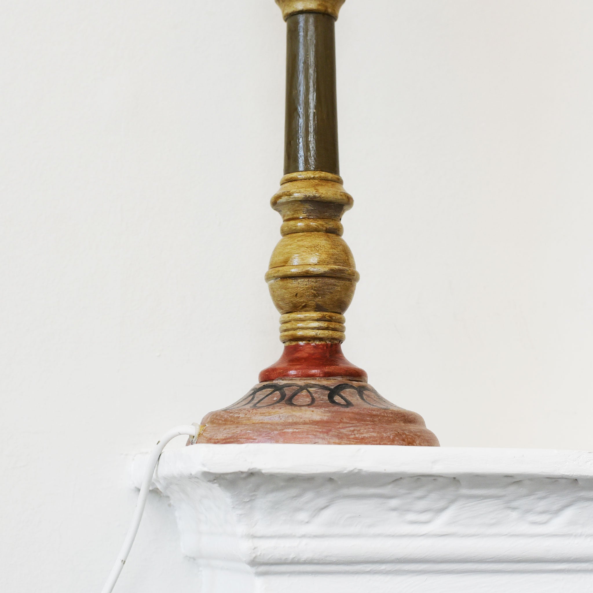Hand Painted Table Lamp Stand Small