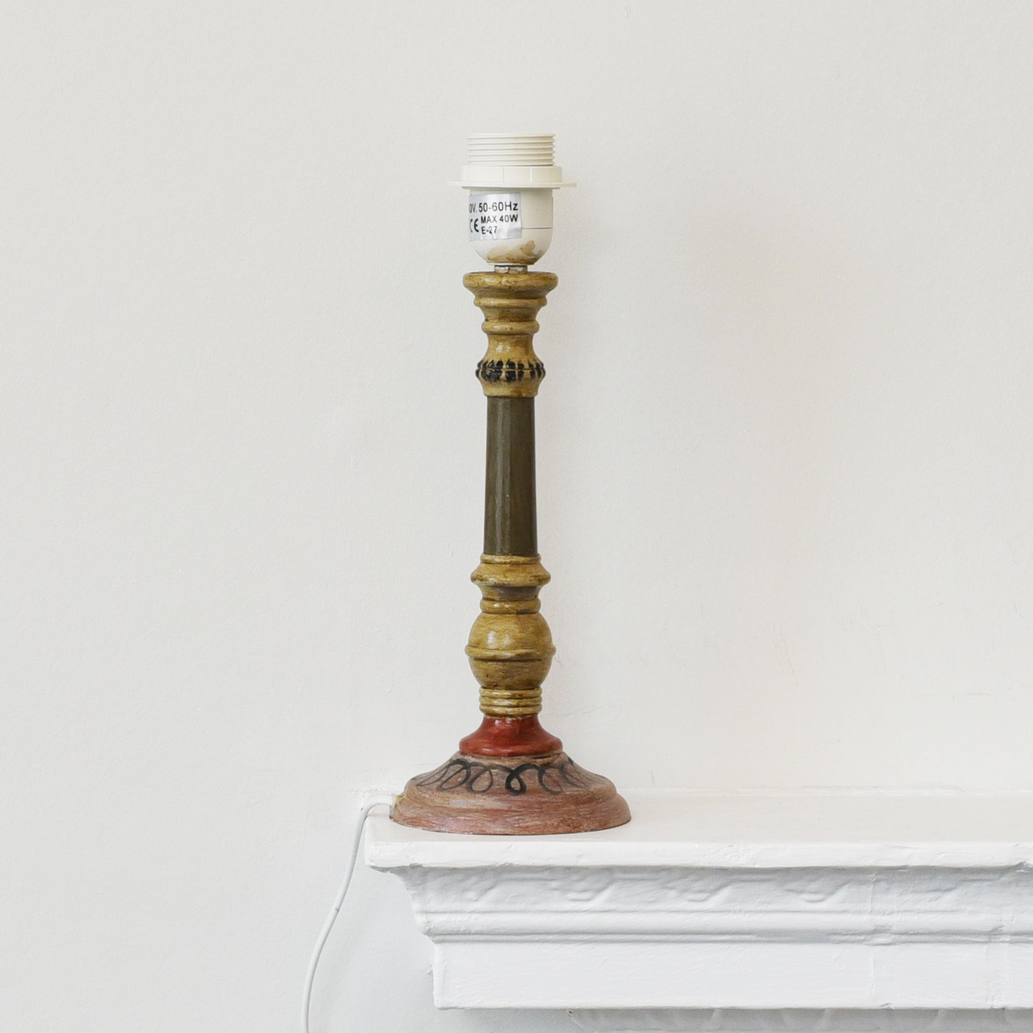 Hand Painted Table Lamp Stand Small