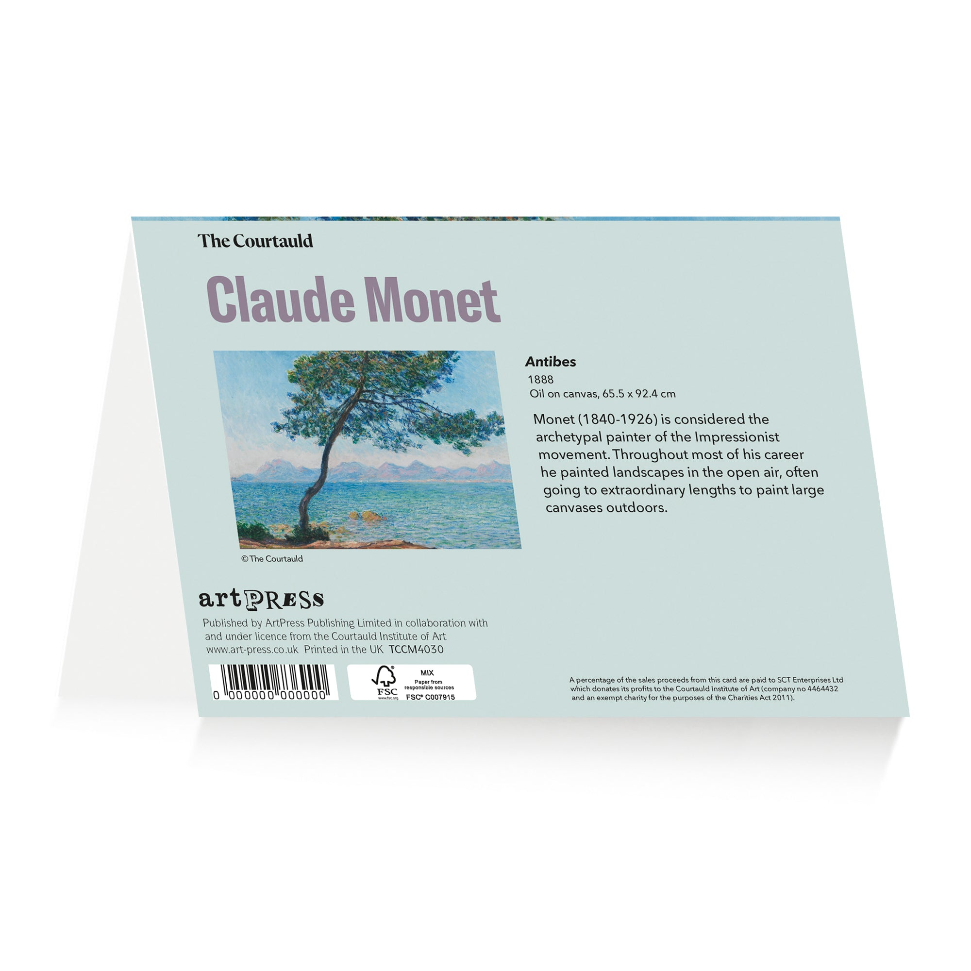 Notecard Wallet Claude Monet Antibes