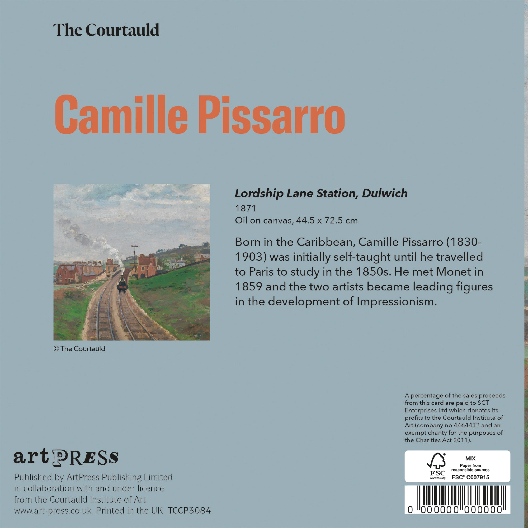 Greetings Card Pissarro Lordship Lane