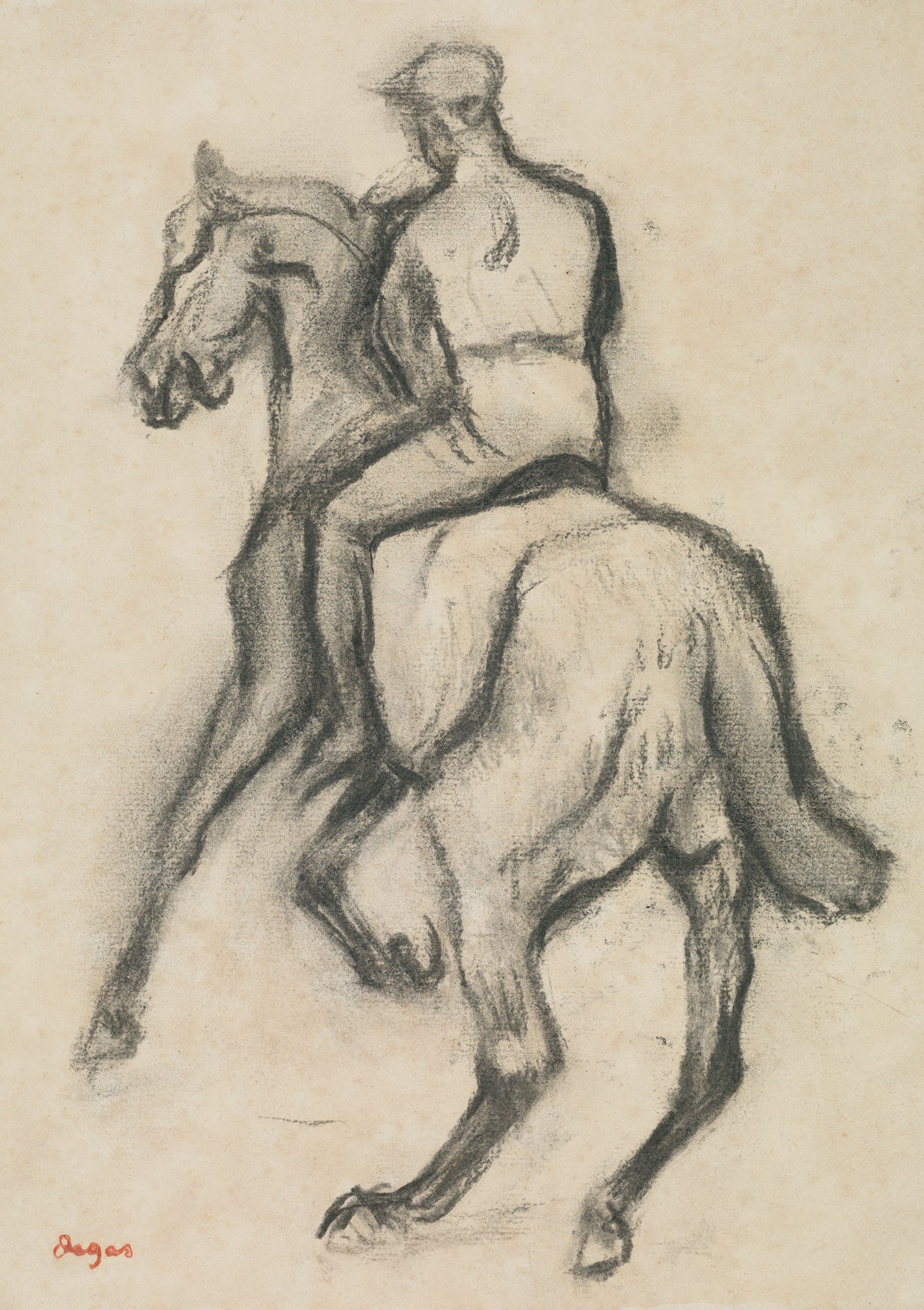 Degas Jockey Greetings Card