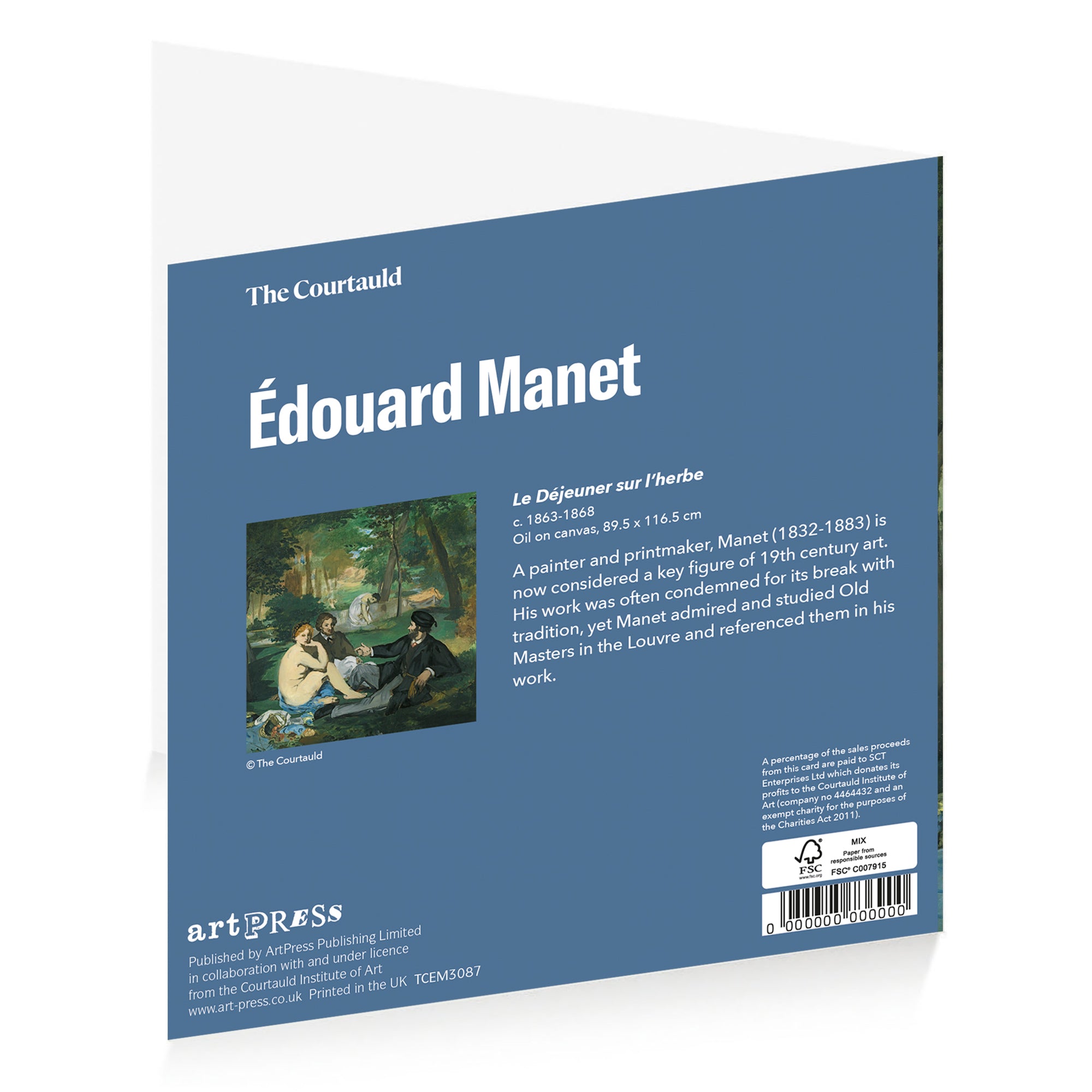 Manet Le Dejeuner Single Greetings Card