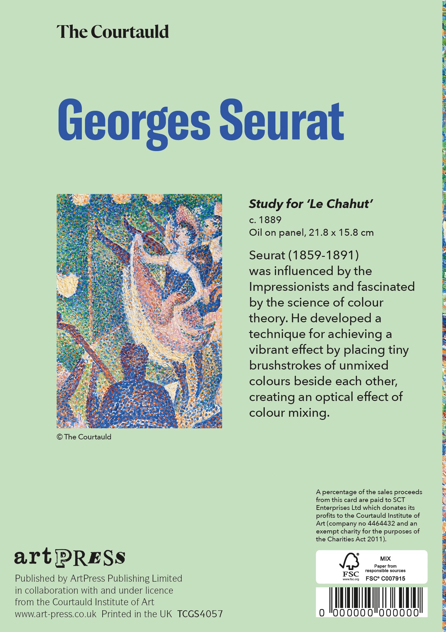 Seurat 'Le Chahut' Greetings Card